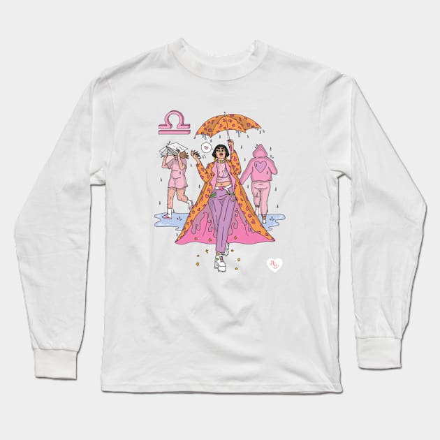 Libra Long Sleeve T-Shirt by AilieBanks